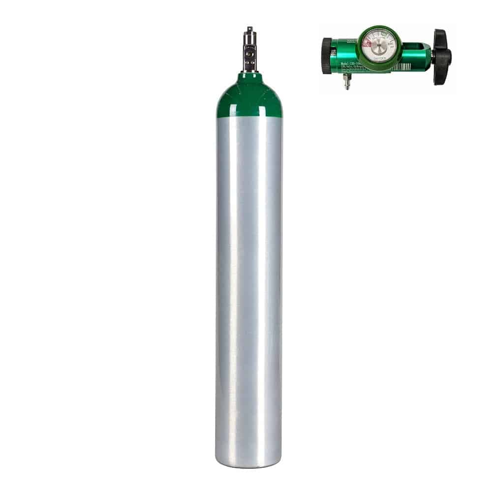 E-Size Oxygen Cylinder Complete Setup — Oxygen Tanks & Cylinders